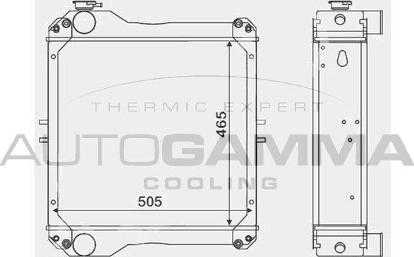 Autogamma 405560 - Radiatore, Raffreddamento motore autozon.pro