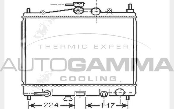 Autogamma 104599 - Radiatore, Raffreddamento motore autozon.pro