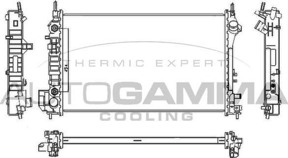 Autogamma 104555 - Radiatore, Raffreddamento motore autozon.pro