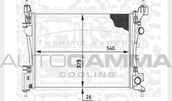 Autogamma 104556 - Radiatore, Raffreddamento motore autozon.pro