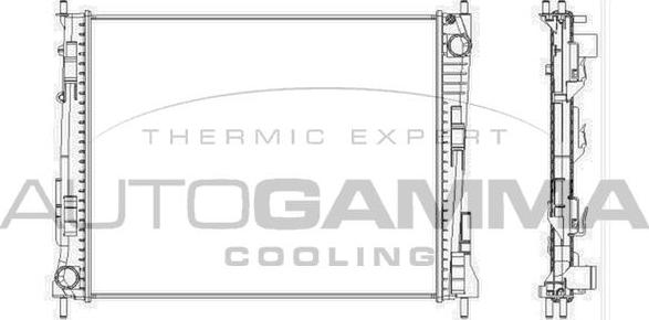 Autogamma 104562 - Radiatore, Raffreddamento motore autozon.pro