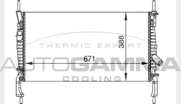 Autogamma 104642 - Radiatore, Raffreddamento motore autozon.pro