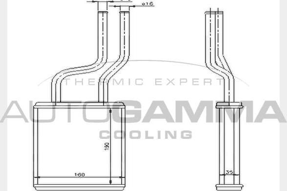 Autogamma 104608 - Scambiatore calore, Riscaldamento abitacolo autozon.pro