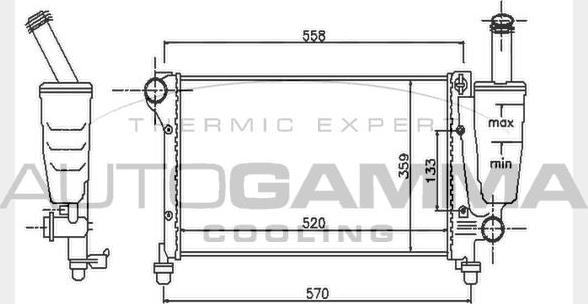 Autogamma 104635 - Radiatore, Raffreddamento motore autozon.pro