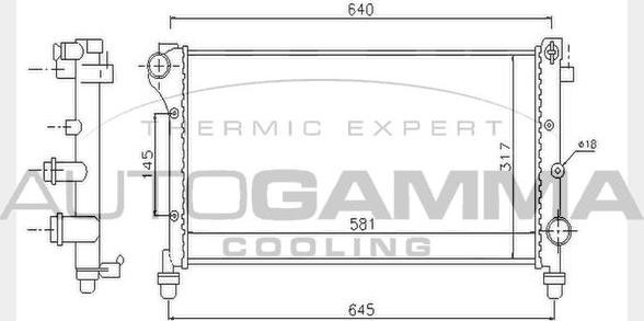 Autogamma 104636 - Radiatore, Raffreddamento motore autozon.pro