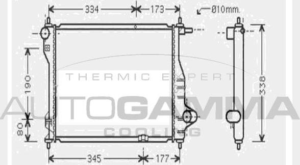 Autogamma 104630 - Radiatore, Raffreddamento motore autozon.pro