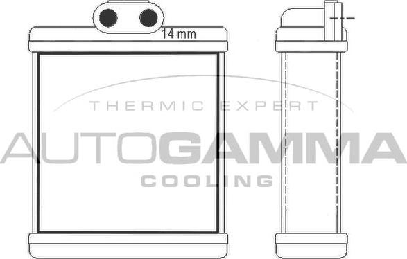 Autogamma 104104 - Scambiatore calore, Riscaldamento abitacolo autozon.pro