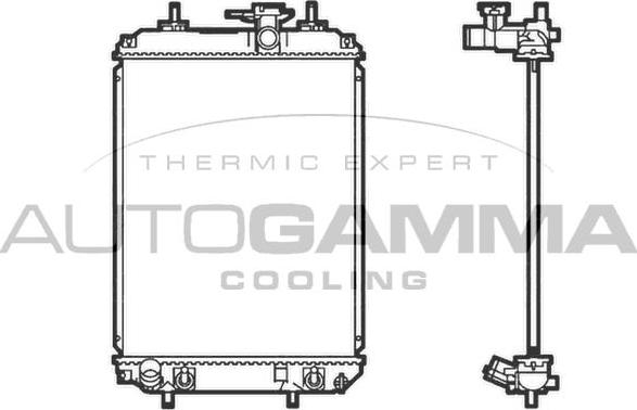 Autogamma 105562 - Radiatore, Raffreddamento motore autozon.pro