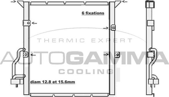 Autogamma 105516 - Condensatore, Climatizzatore autozon.pro