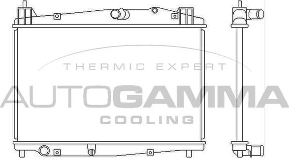 Autogamma 105695 - Radiatore, Raffreddamento motore autozon.pro