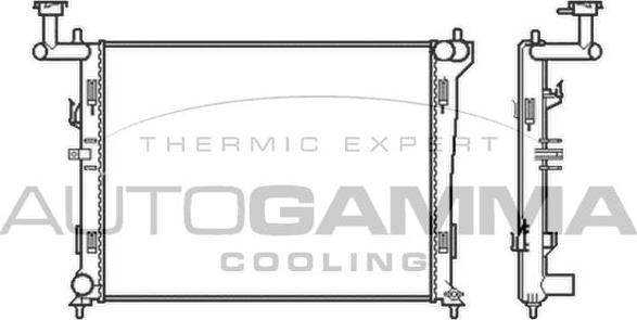 Autogamma 105047 - Radiatore, Raffreddamento motore autozon.pro