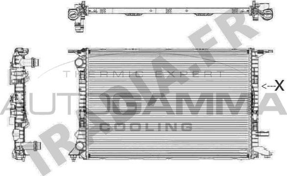 Autogamma 105155 - Radiatore, Raffreddamento motore autozon.pro