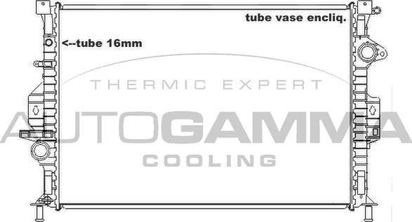 Autogamma 105161 - Radiatore, Raffreddamento motore autozon.pro