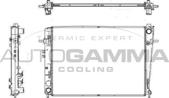 Autogamma 105395 - Radiatore, Raffreddamento motore autozon.pro