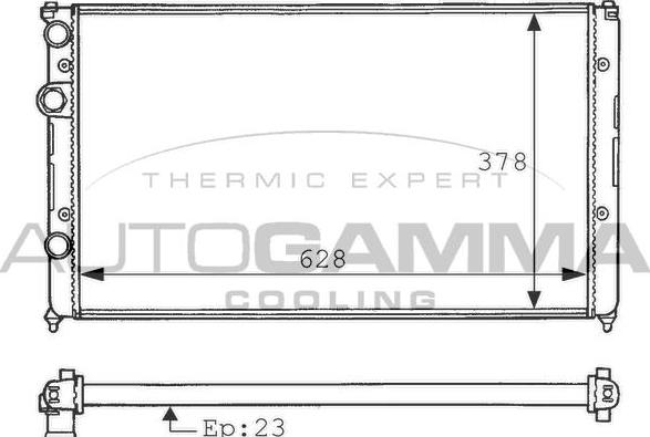 Autogamma 100948 - Radiatore, Raffreddamento motore autozon.pro