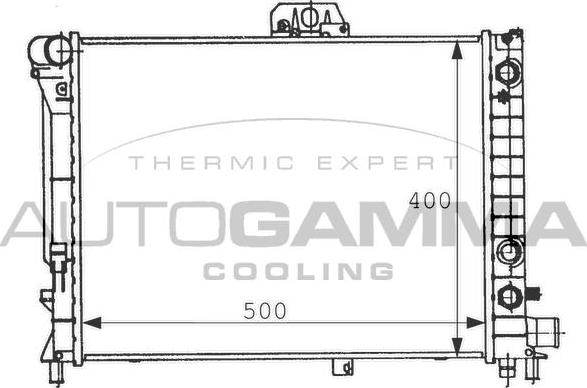 Autogamma 100943 - Radiatore, Raffreddamento motore autozon.pro