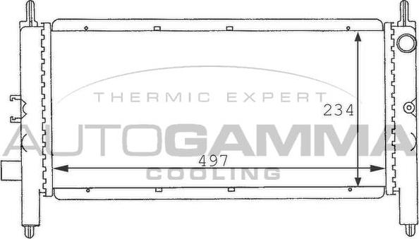 Autogamma 100919 - Radiatore, Raffreddamento motore autozon.pro