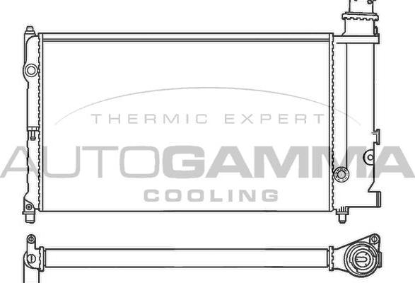 Autogamma 100163 - Radiatore, Raffreddamento motore autozon.pro