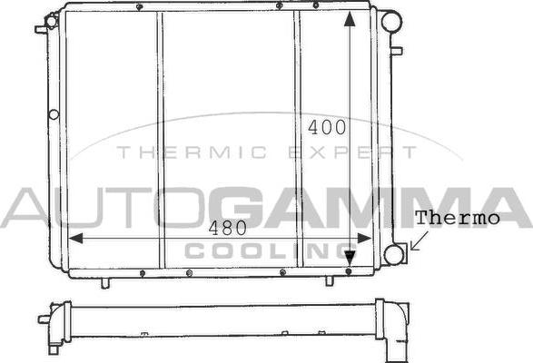 Autogamma 100855 - Radiatore, Raffreddamento motore autozon.pro