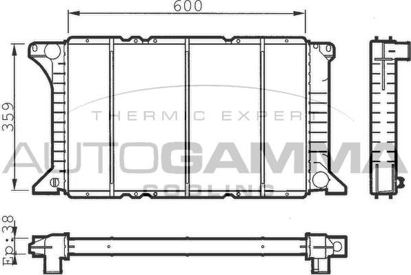 Autogamma 100394 - Radiatore, Raffreddamento motore autozon.pro