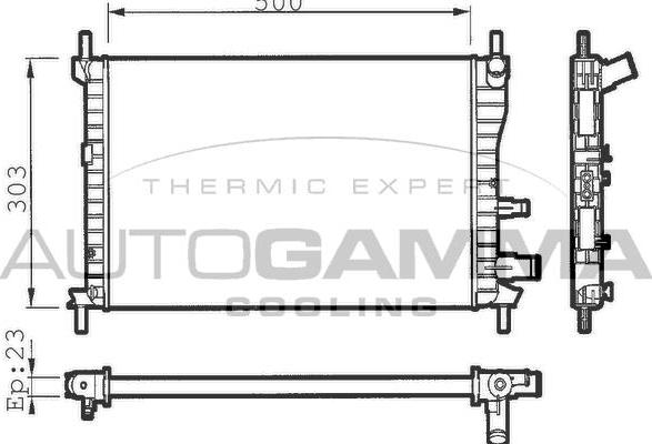 Autogamma 100356 - Radiatore, Raffreddamento motore autozon.pro