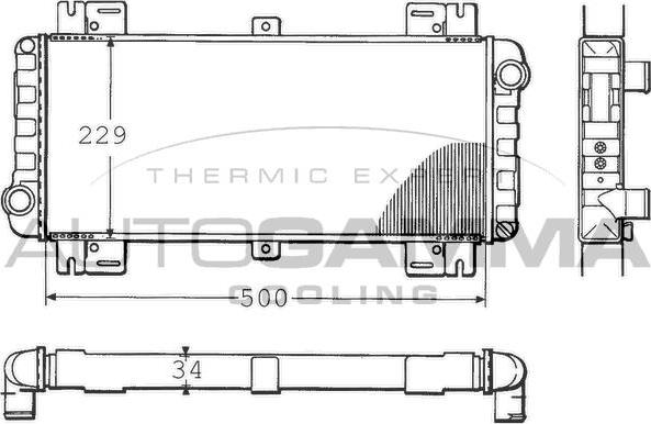 Autogamma 100351 - Radiatore, Raffreddamento motore autozon.pro