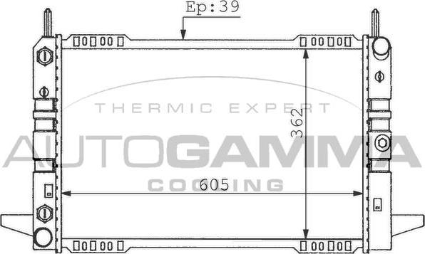 Autogamma 100366 - Radiatore, Raffreddamento motore autozon.pro