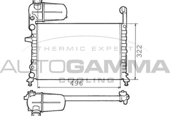 Autogamma 100307 - Radiatore, Raffreddamento motore autozon.pro