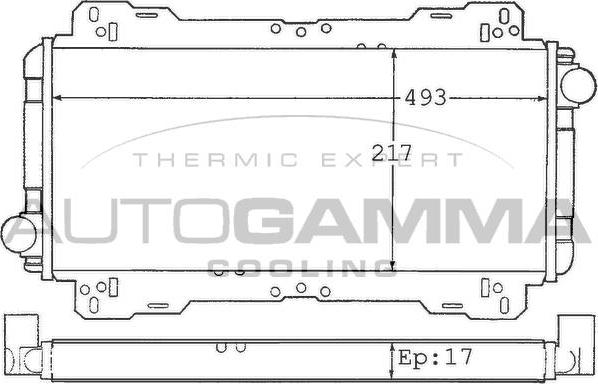 Autogamma 100334 - Radiatore, Raffreddamento motore autozon.pro