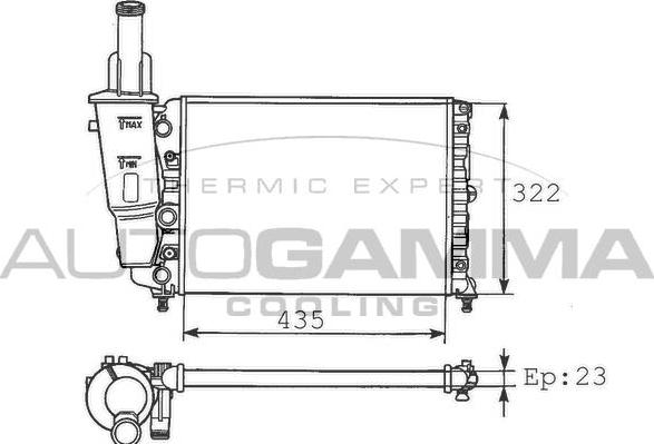 Autogamma 100291 - Radiatore, Raffreddamento motore autozon.pro