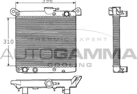 Autogamma 100249 - Radiatore, Raffreddamento motore autozon.pro