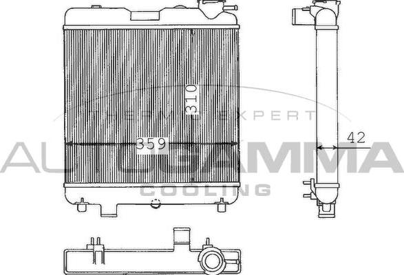 Autogamma 100289 - Radiatore, Raffreddamento motore autozon.pro