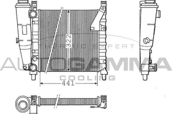 Autogamma 100284 - Radiatore, Raffreddamento motore autozon.pro