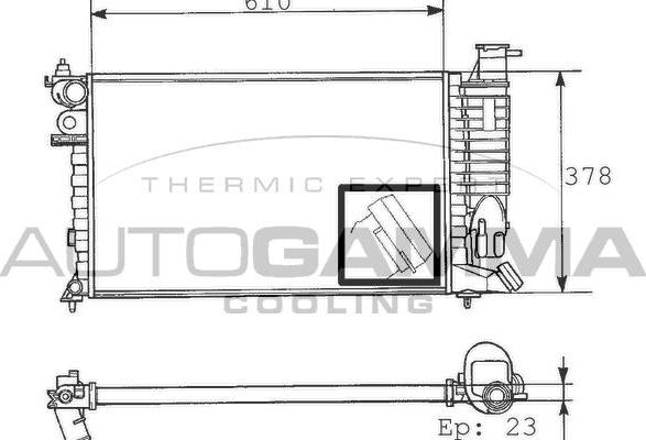 Autogamma 100233 - Radiatore, Raffreddamento motore autozon.pro