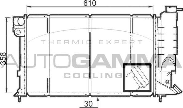 Autogamma 100228 - Radiatore, Raffreddamento motore autozon.pro
