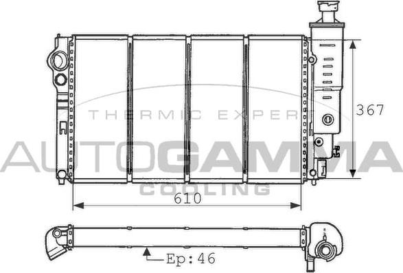 Autogamma 100773 - Radiatore, Raffreddamento motore autozon.pro