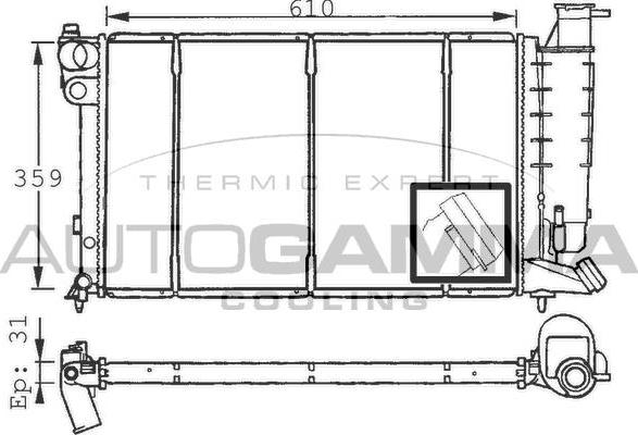 Autogamma 101473 - Radiatore, Raffreddamento motore autozon.pro