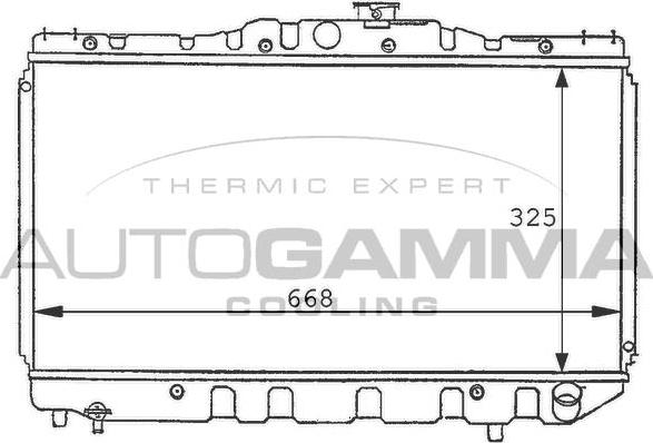 Autogamma 101003 - Radiatore, Raffreddamento motore autozon.pro