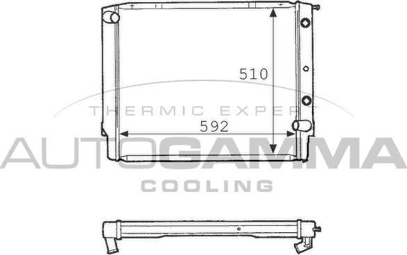 Autogamma 101111 - Radiatore, Raffreddamento motore autozon.pro