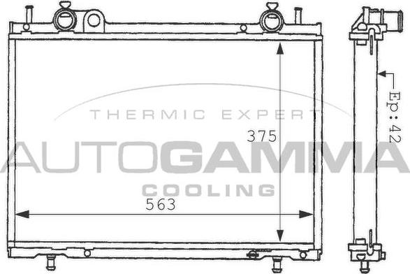 Autogamma 101178 - Radiatore, Raffreddamento motore autozon.pro