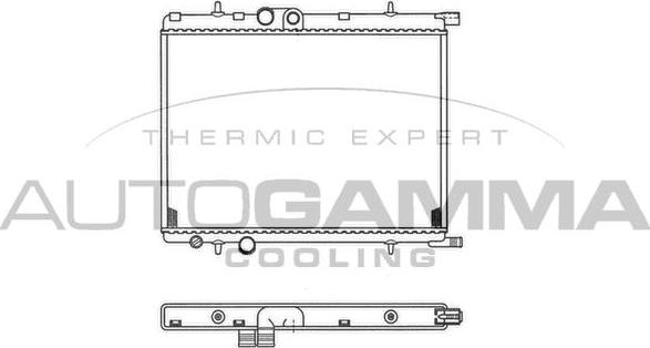 Autogamma 101350 - Radiatore, Raffreddamento motore autozon.pro