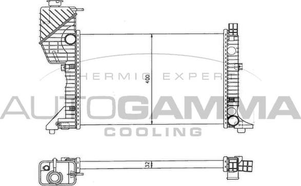 Autogamma 101322 - Radiatore, Raffreddamento motore autozon.pro
