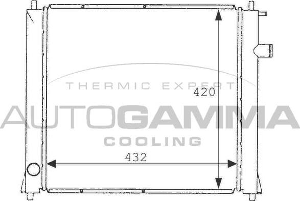 Autogamma 101253 - Radiatore, Raffreddamento motore autozon.pro