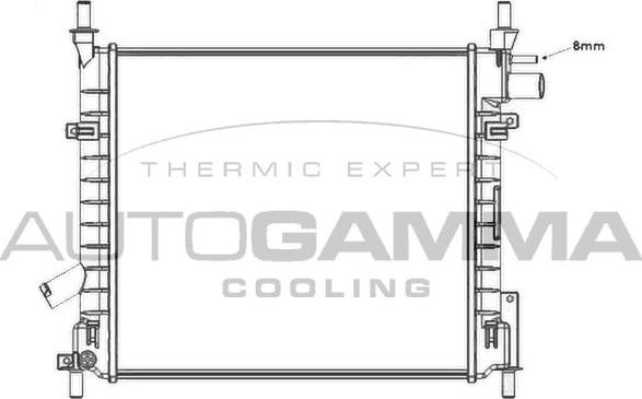 Autogamma 103428 - Radiatore, Raffreddamento motore autozon.pro