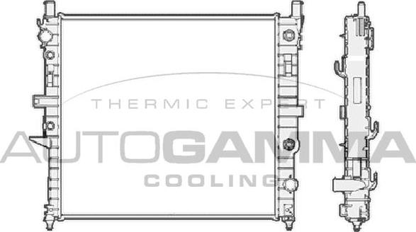 Autogamma 102882 - Radiatore, Raffreddamento motore autozon.pro