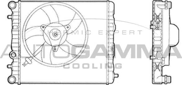 Autogamma 102871 - Radiatore, Raffreddamento motore autozon.pro