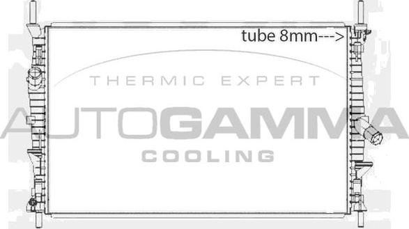 Autogamma 107593 - Radiatore, Raffreddamento motore autozon.pro