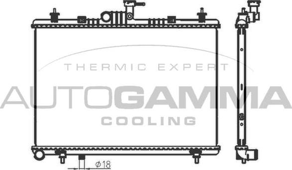 Autogamma 107681 - Radiatore, Raffreddamento motore autozon.pro