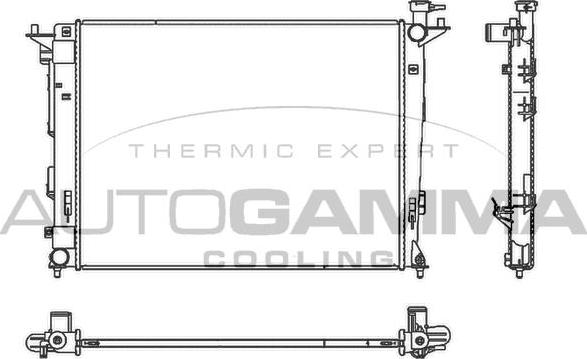 Autogamma 107119 - Radiatore, Raffreddamento motore autozon.pro