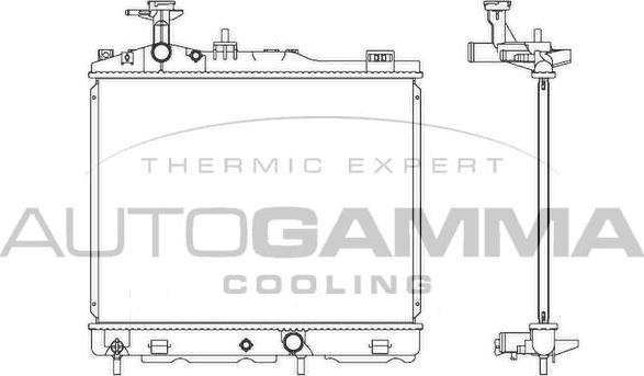 Autogamma 107365 - Radiatore, Raffreddamento motore autozon.pro